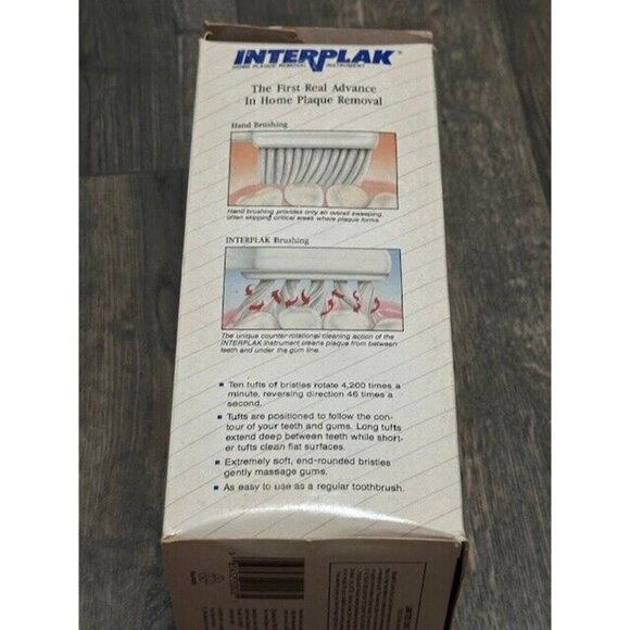 Vintage Interplak Home Plaque Removal Instrument 1992 New Sealed NOS PB-12 Rare - Picture 8 of 12